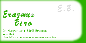 erazmus biro business card