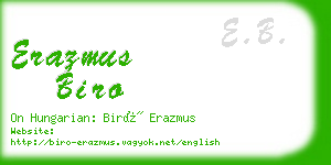 erazmus biro business card